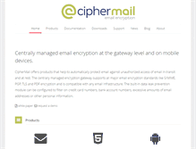Tablet Screenshot of ciphermail.com